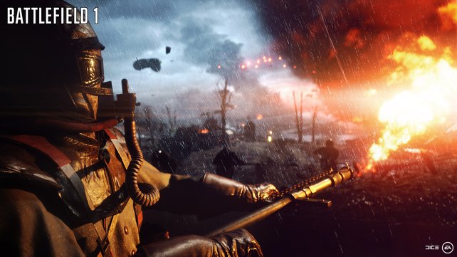 Neben Giftgasangriffen gilt der Flammnwerfer als schrecklichste Waffe des echten Ersten Weltkriegs. Beides soll im Spiel vorkommen.