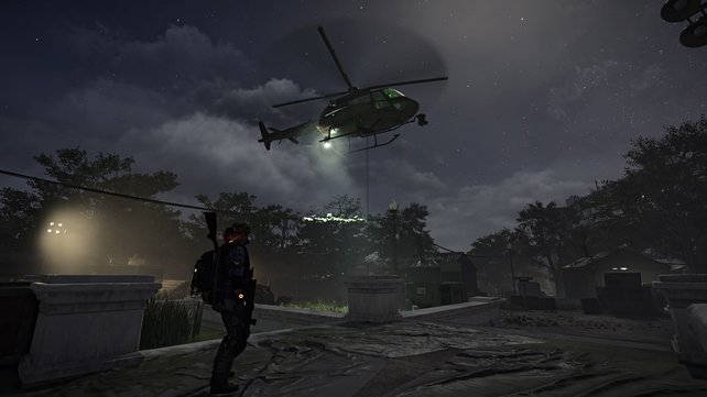 At the point of support in the dark area, you can secure your loot by a helicopter.