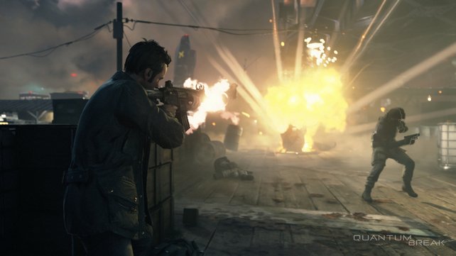 So muss gute Action aussehen. In Quantum Break knallt es ganz gewaltig!
