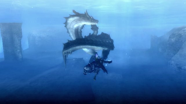 Der Lagiacrus besitzt unter Wasser eine unglaubliche Beweglichkeit.