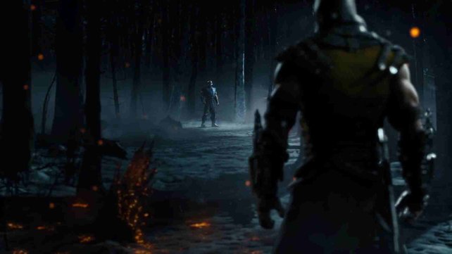 Mortal Kombat X verspricht wieder brutale Kämpfe. Hier seht ihr Sub Zero im Kampf gegen Scorpion.