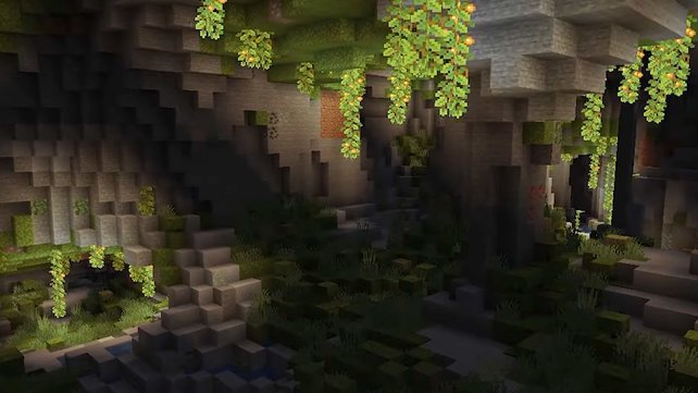 Lush Caves werden in Minecraft noch nicht natürlich erstellt, aber ihr könnt sie trotzdem schon mal erkunden.