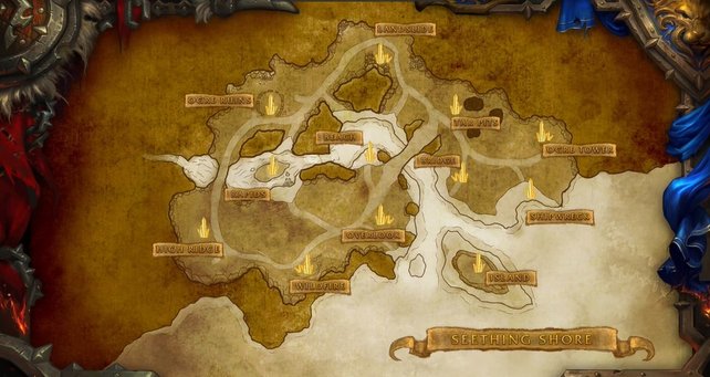 Die Seething Shore wird ein neues Schlachtfeld mit dynamischen Kartenzielen darstellen.