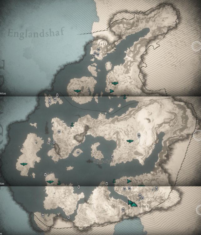 Zu Beginn von Assassin's Creed Valhalla findet ihr euch Norwegens wieder, welches wir euch auf dieser Map zeigen.