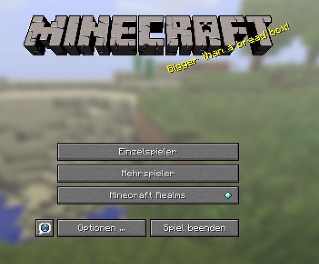 Um einen eigenen Server für Minecraft zu erstellen, müsst ihr an dieser Stelle "Einzelspieler" anklicken.
