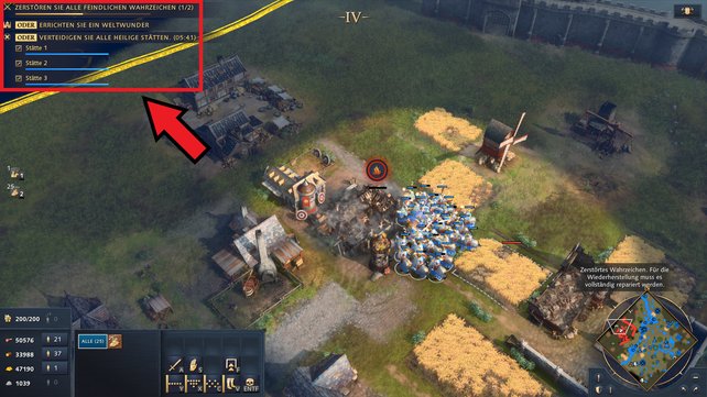 Age of Empires 4 | At the top left you can see the applicable victory conditions Age of Empires 4 starters Guide