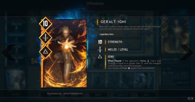 Helden-Karte "Geralt". Ihr müsst kein Echtgeld im Ingame-Shop ausgeben wenn ihr alle Karten haben wollt!