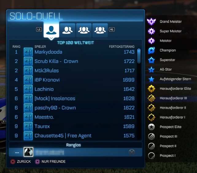 rocket league ranking system