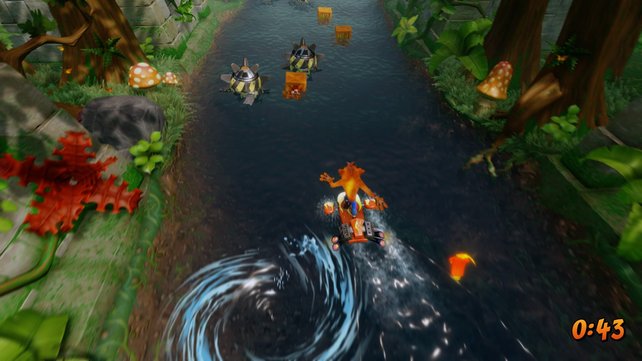 Das Wasser in der Neuauflage sieht toll aus, tötet Crash aber leider bei Kontakt.