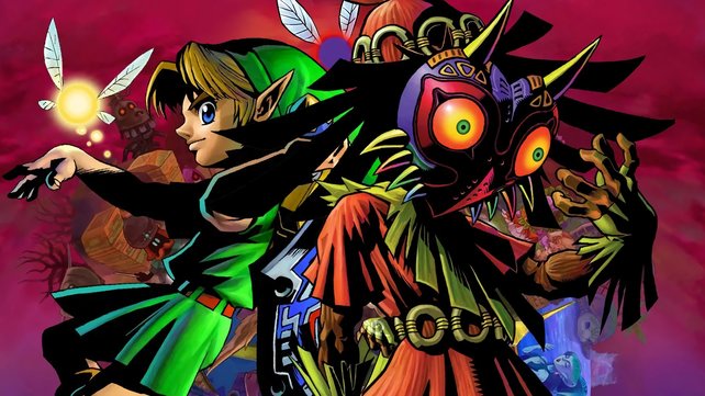 In Majora's Mask bekommt es Link mit dem unheimlichen Skull Kid zu tun. (Bild: Nintendo)