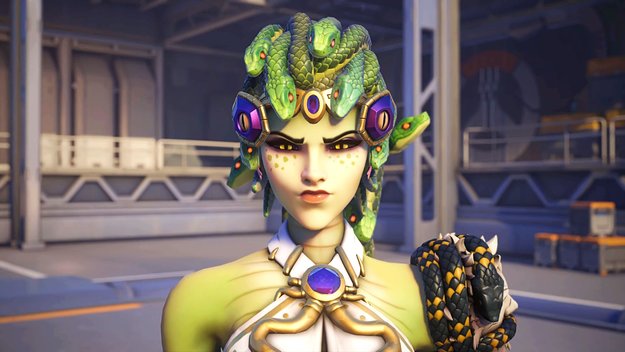 Der Medusa-Skin für Widow Maker ist ein ziemlicher Nachteil für Overwatch-2-Spieler. (Bild: Blizzard)