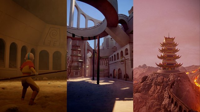 Wie in der Serie: Ihr werdet Omashu und die Sichelinsel bereisen können. (Bild: Elca Gaming)