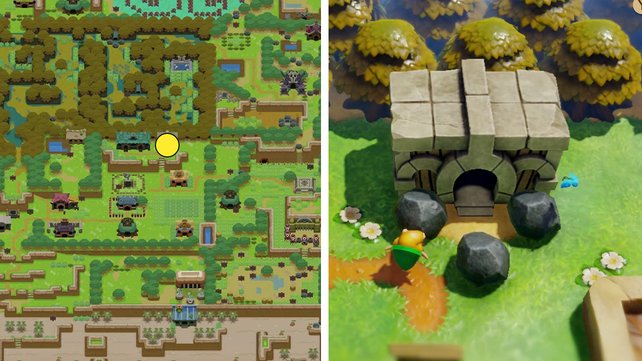 Das ist der Eingang zum Traumschrein in Zelda: Link's Awakening.