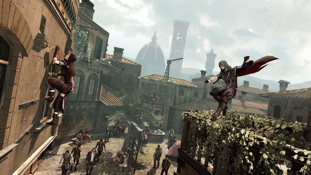 Typisch für Assassin's Creed: Über luftige Höhen gelangt ihr zum Zielort oder euren Opfern.