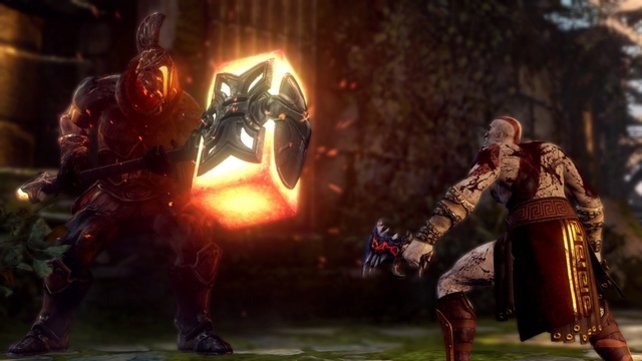 Kratos zeigt dem Feind, wo der Hammer hängt.