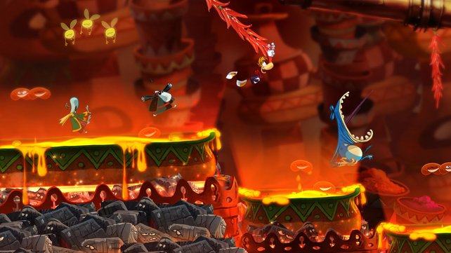 Rayman überzeugt in quietschbunter Optik auch in 2D.