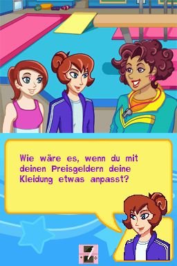 In Sophies Freunde - Die Meisterturnerin könnt ihr eure Preisgelder in neue Kleidung investieren.