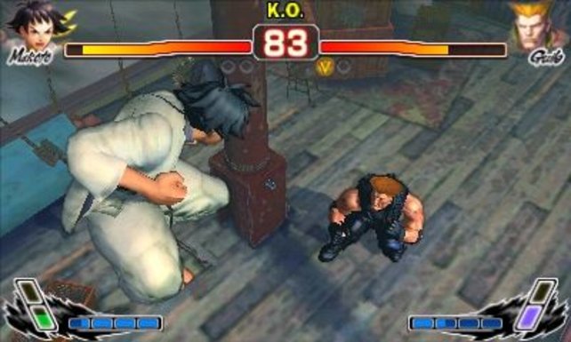 Die Schulterperspektive in Super Street Fighter 4 3D Edition.