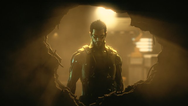 Adam Jensen, ein Augmentierter. Sein Körper besteht aus künstlichen Gliedmaßen.