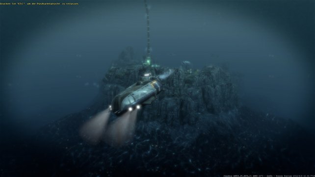 Mit dem Transport-U-Boot handelt ihr unentdeckt unter Wasser.