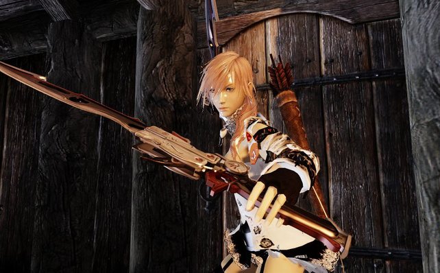 Die ersten selbst erstellten Charaktere und Rüstungen gibt es schon. Hier seht ihr eine Dame aus Final Fantasy.