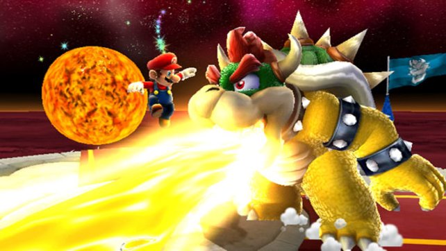 Natürlich stellt sich Mario in Super Mario Galaxy seinem Erzfeind Bowser.
