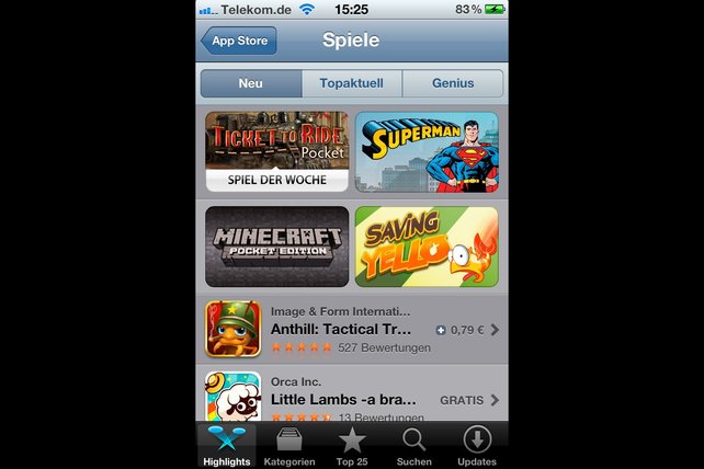 Der App Store besitzt eine gigantische Spieleauswahl.