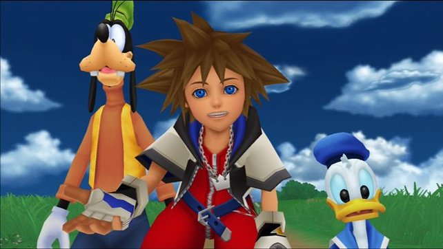 Dank grafischer Überarbeitung sehen Goofy, Sora und Donald auch in hoher Auflösung gut aus.