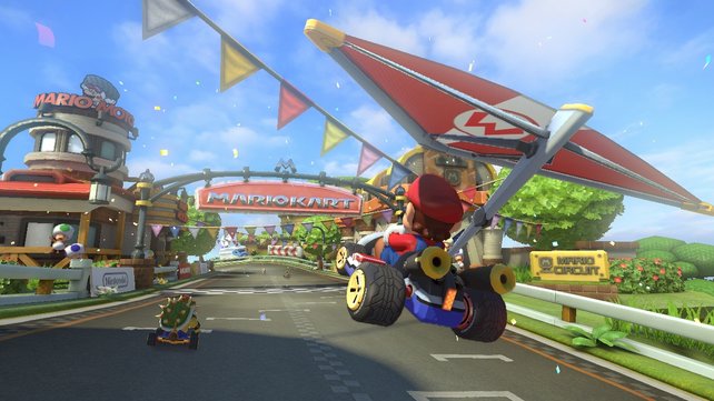 Die Fluggleiter aus dem 3DS-Ableger kehren in Mario Kart 8 zurück.