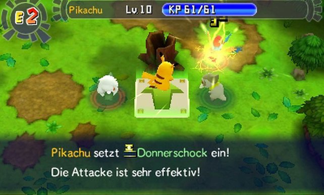 Pikachu setzt wie gewohnt Elektrizität als Waffe ein.