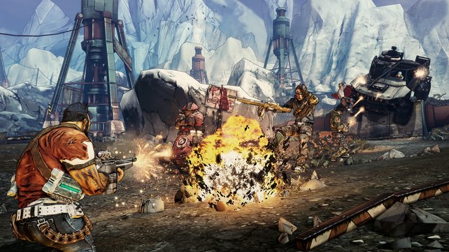 Der Grafikstil erinnert im zweiten Borderlands-Spiel an einen Comic.