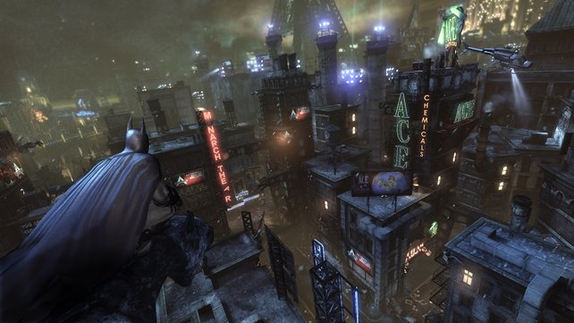Die düstere Innenstadt Gothams dient nun als Gefängnis und Schauplatz.