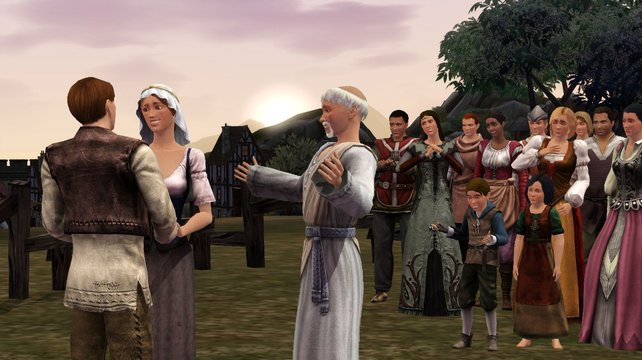 Die Liebe darf auch in Die Sims - Mittelalter nicht zu kurz kommen.