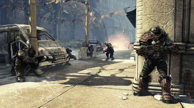 Gears of War 3 zählt zu den lokalen Koop-Spielen mit geteiltem Bildschirm.