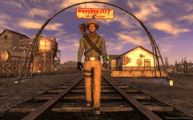 Fallout New Vegas beginnt zwar nicht in der Glitzermetropole, doch der Weg führt schnell in die Stadt der Sünde.