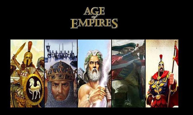 Die Serie im Überblick. Links geht es los mit Age of Empires 1.