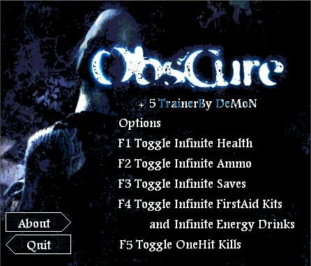 obscure 2 trainer obscure 2 trainer