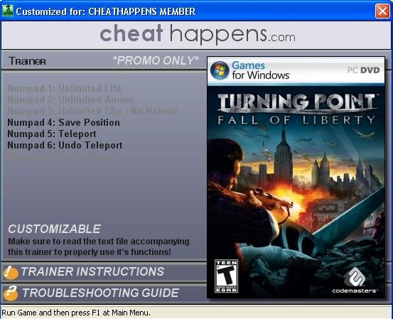 Turning Point Fall Of Liberty Trainer Spieletipps