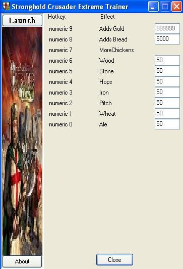 stronghold crusader cheats