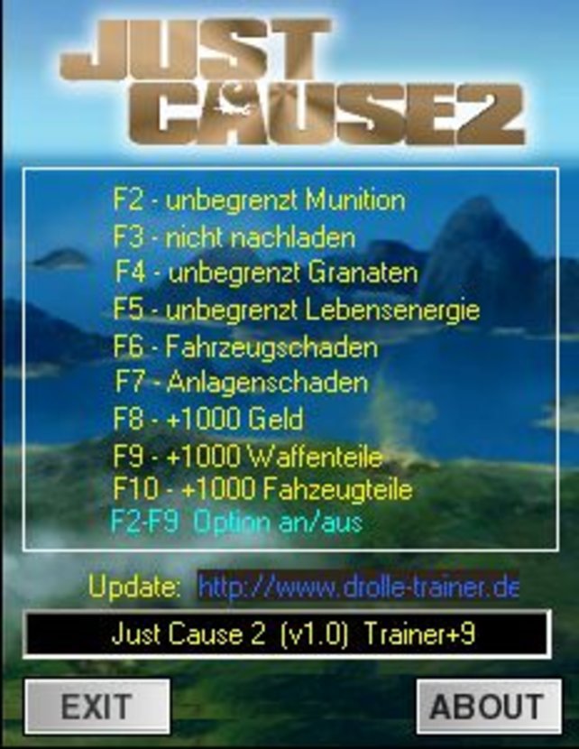 Just Cause 2. Just Cause 2: Trainer. 