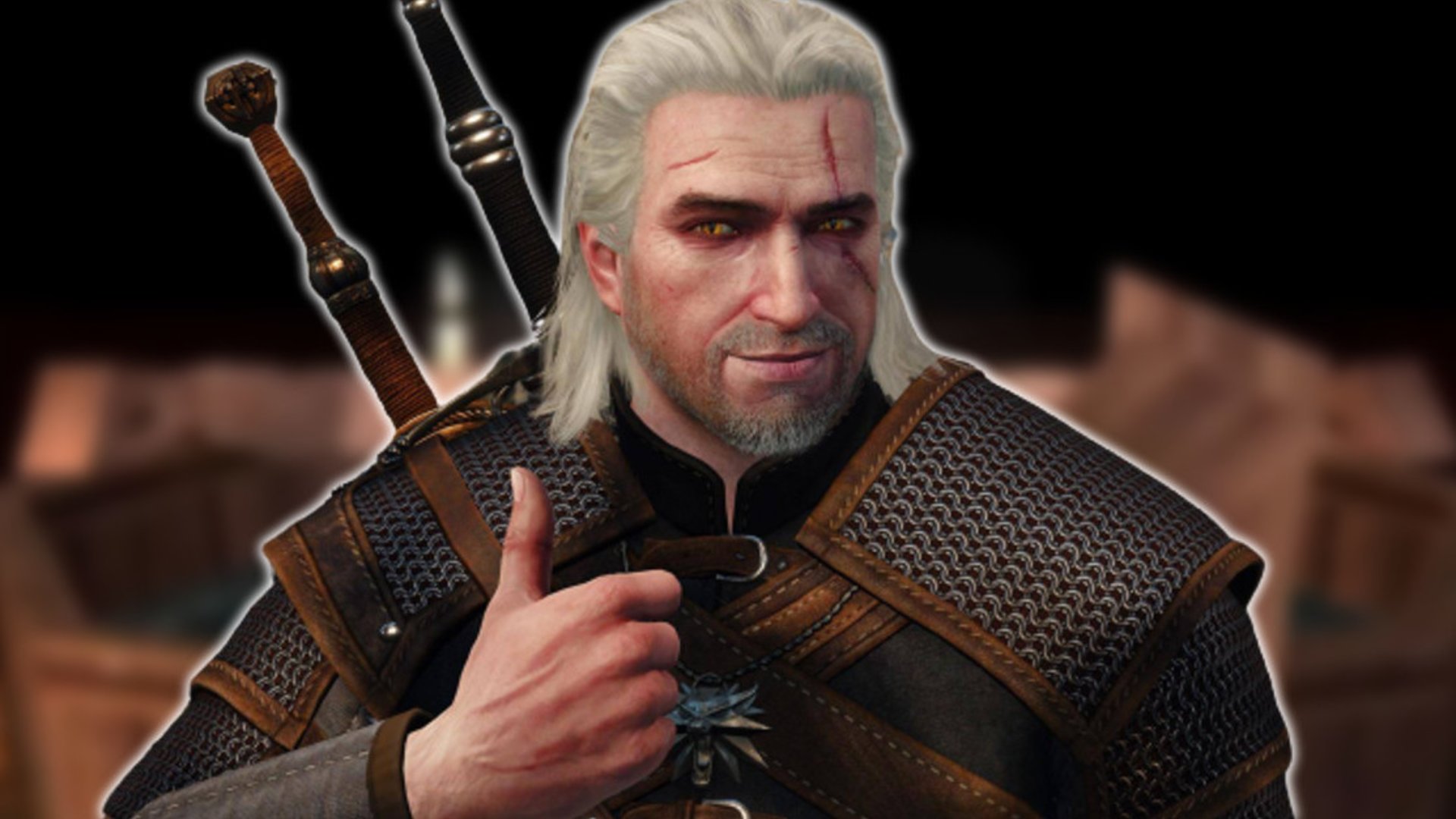  Auch in PS1-Grafik sieht Geralt immer noch heiß aus