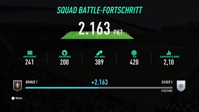 Fordert ihr gute Teams heraus, werdet ihr am Ende der Partie auch mehr Punkte bekommen.