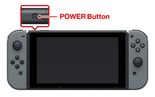 Das Bild zeigt euch, wo sich der Power-Knopf an eurer Switch befindet. (Quelle: Nintendo)