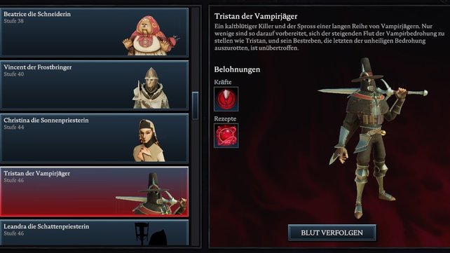 Tristan der Vampirjäger ist im Nahkampf besonders gefährlich. (Quelle: Screenshot spieletipps)