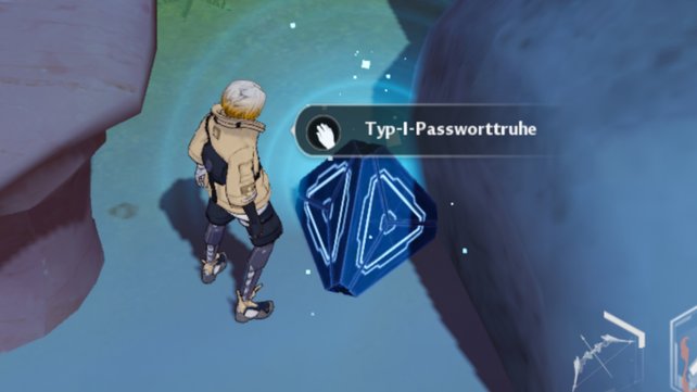 Diese dreieckigen Passworttruhen tauchen immer mal wieder in der Spielwelt auf (Quelle: Screenshot spieletipps).
