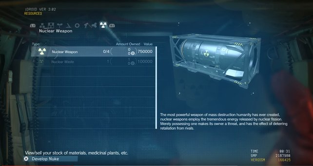 Selbstverständlich gibt es auch Nukes im neuen MGS 5