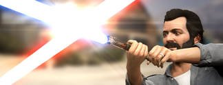 Star Wars trifft GTA 5: Trevor und Michael liefern sich erstklassigen Lichtschwertkampf