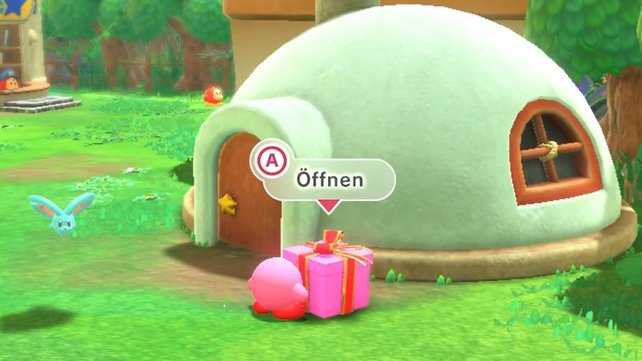 Nutzt Codes in Kirby und das vergessene Land, um euch Geschenke mit nützlichen Items liefern zu lassen. (Quelle: Screenshot spieletipps)