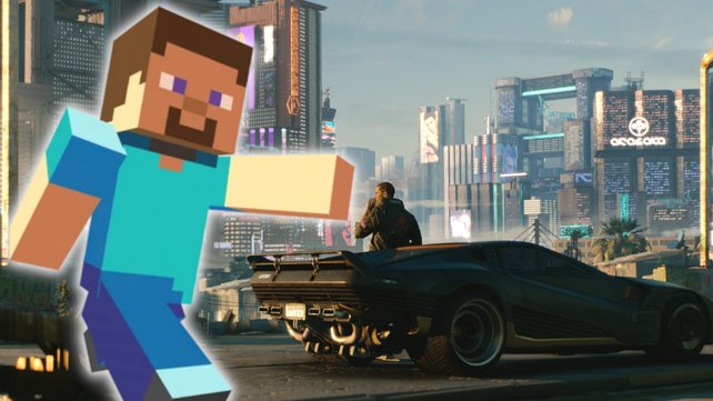 Fan baut Cyberpunk 2077 in Minecraft nach.