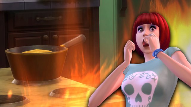 In Die Sims 4 hört es einfach nicht auf zu brennen. (Bildquelle: Electronic Arts)